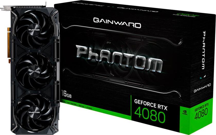 Gainward RTX4080 Phantom grafikkort - NVIDIA GeForce RTX 4080 - 16 GB GDDR6X