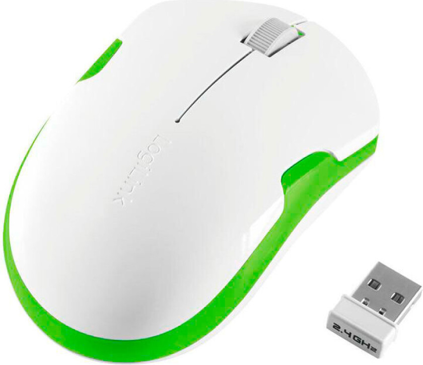 LogiLink USB Trådløs Mus (1200 dpi) Hvit/Grønn