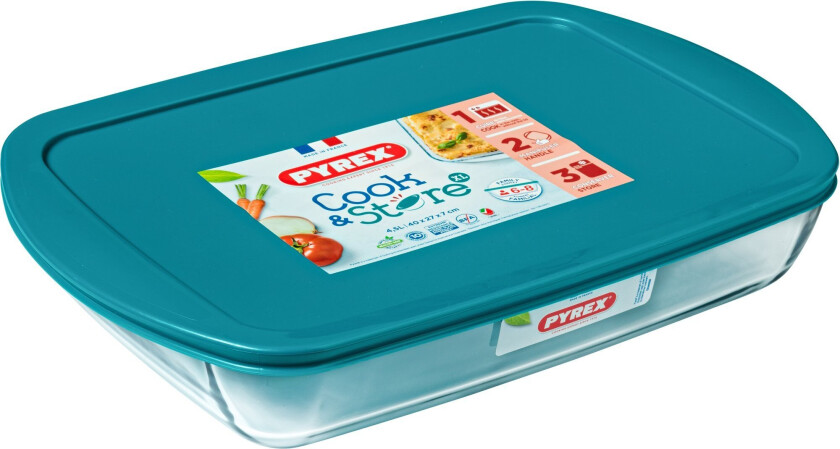 Cook & Store matboks/ovnsform med lokk, 4,6 liter