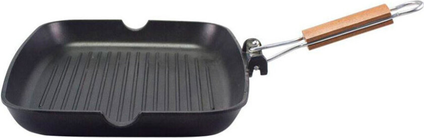 Beper PE511 Grillpanne m/Trehåndtak (36x26cm) Sort