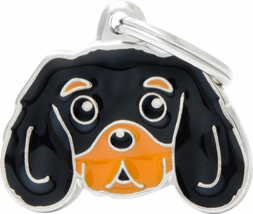 Black & Tan Cavalier King ID Dog Tag