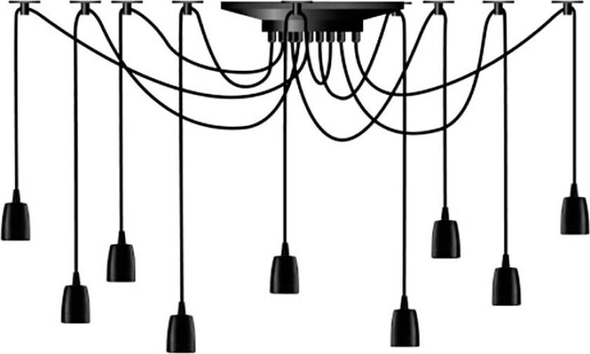 Segula Phoenix Pendellampe - 9cE27 (60W) Svart