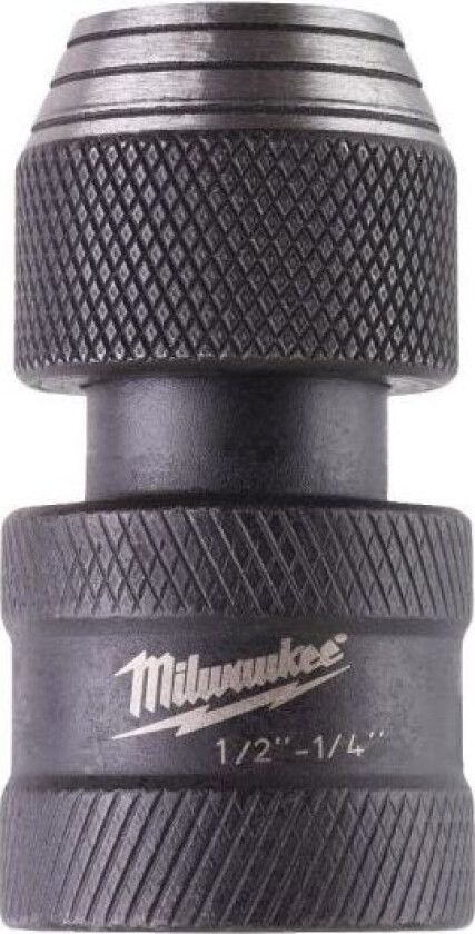 Pipeadapter 1/4" hex 1/2" firkant for skrutrekkerbits