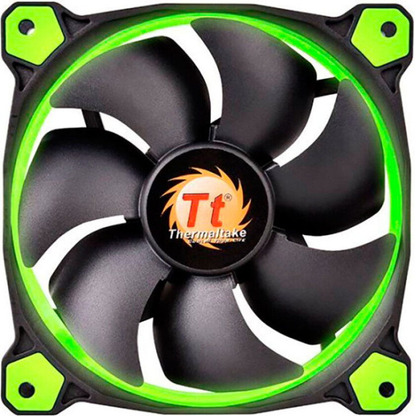 Riing 12 LED PC-kjøler (1500RPM) 120 mm - Grønn