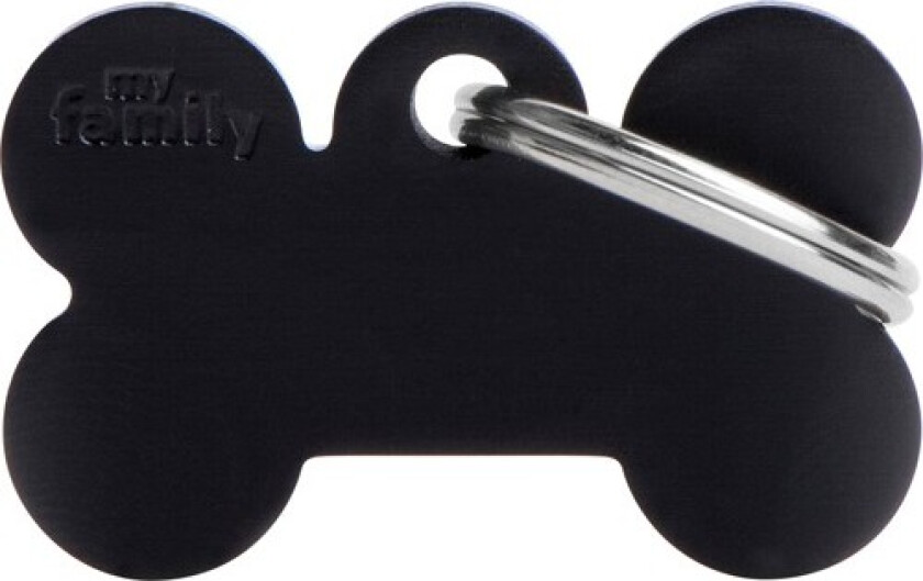 ID Tag Basic Collection Bone XL black in aluminium
