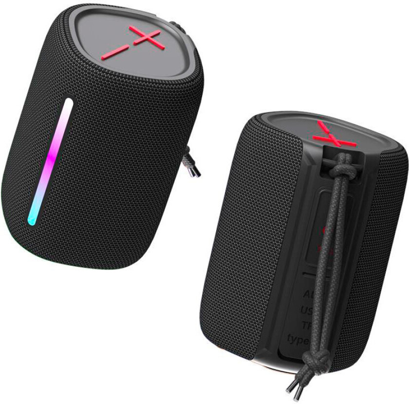 Forever BS-10 LED Bluetooth-høyttaler (5 timer) Svart