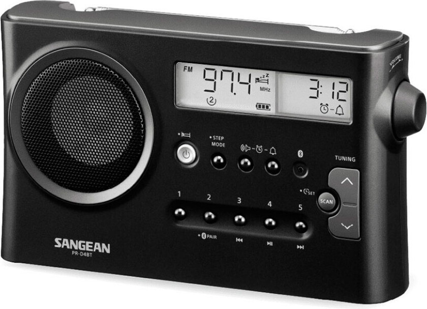 Sangean PR-D4BT FM Radio (AM/FM/BT) Svart