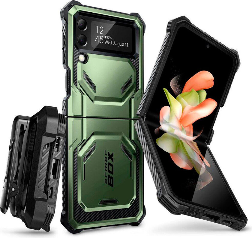 IBLSN Armobox Samsung Galaxy Z Flip 4 Deksel (m/Flip) Guldan