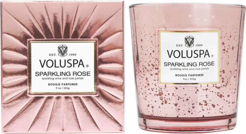 Boxed Candle Sparkling Rose, 255 g  Duftlys