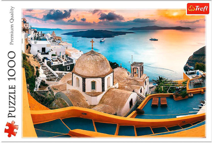 Trefl Premium Quality Santorini-puslespill (1000 brikker)