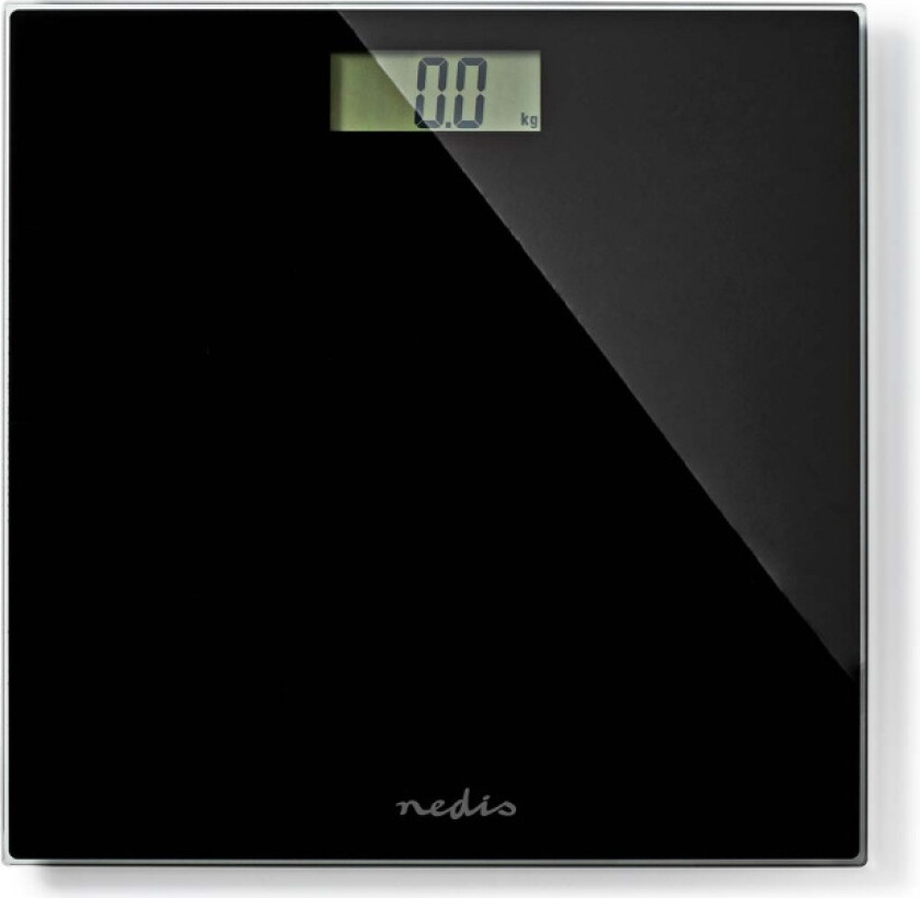 Badevekt herdet glass (150kg) Svart - Nedis