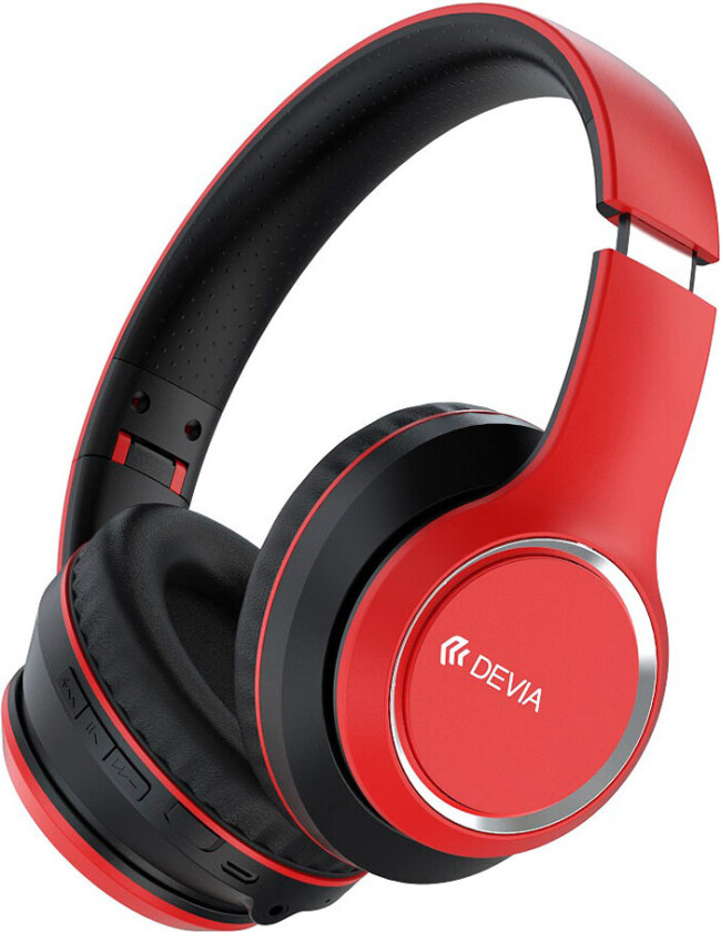 Devia Kintone Bluetooth Over-Ear-hodetelefoner (18 timer) Rød