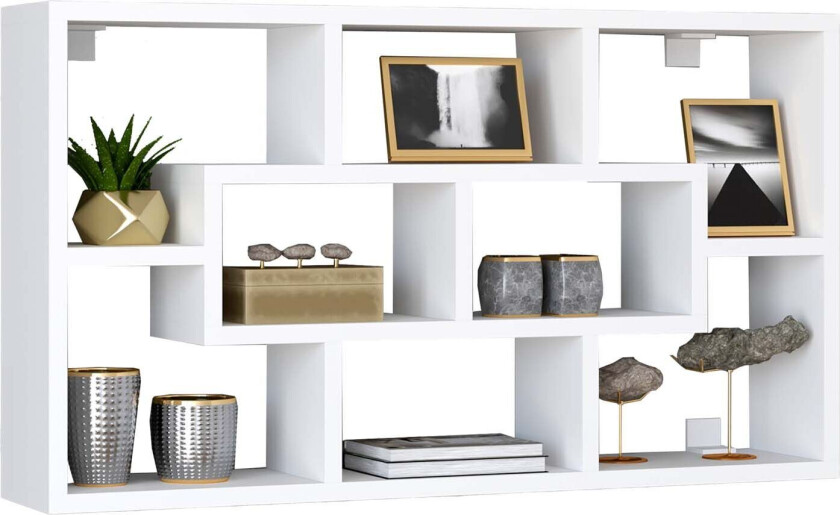 Opila hylle vegghengt 8 hyller hvit.