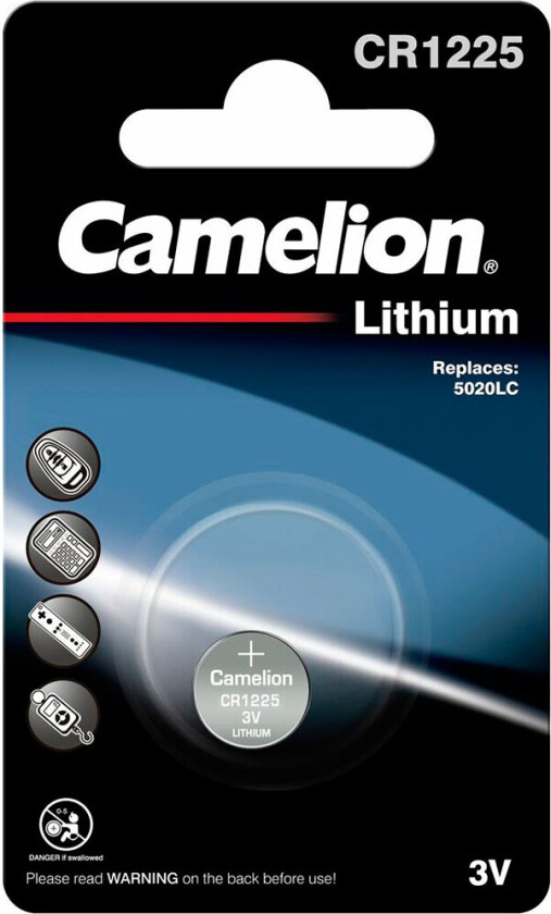 Camelion CR1225 knappcellebatteri 3V (litium)