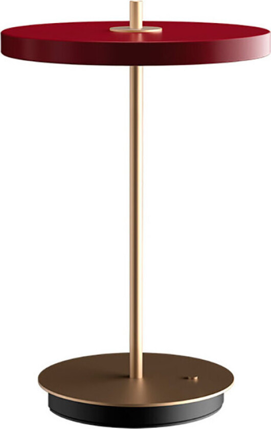 Umage Asteria Move bordlampe - 30,6 cm (3000K) rubinrød/messing