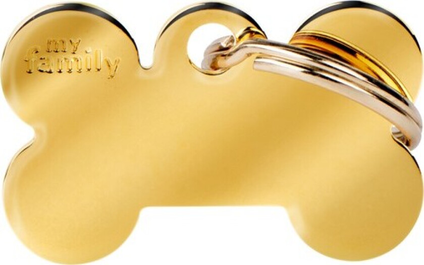 ID Tag Basic Collection Bone XL in Golden Brass plated brass
