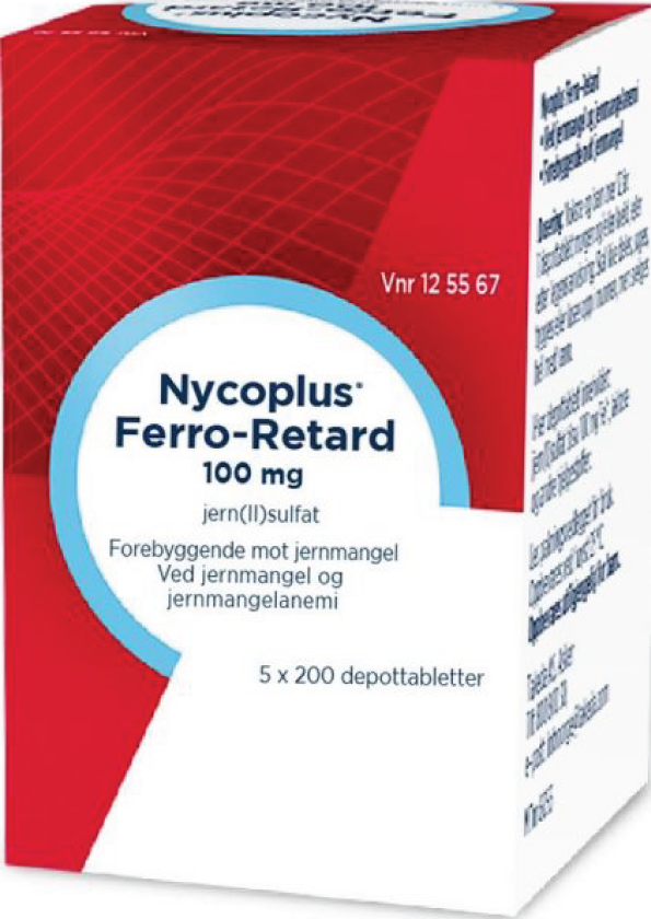 Ferro-Retard 100 mg depottabletter, 5x200 stk.