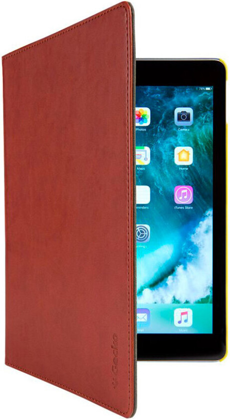 GeckoCovers Easy-Click-deksel for Apple iPad 2017/2018 (9,7 tm) Brun/Gul