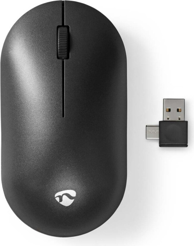 Nedis trådløs mus med 3 knapper 1200DPI (USB-C/USB-A)
