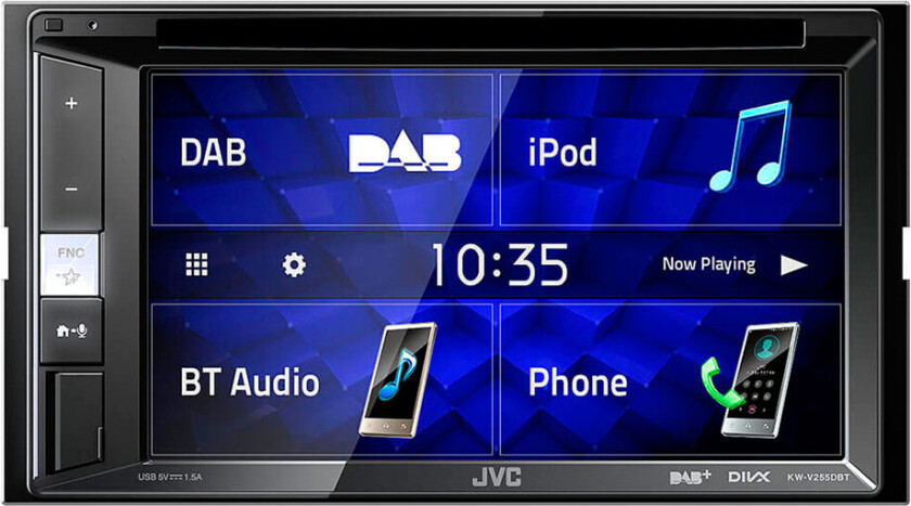 KW-V255DBT Bilstereo 6,2tm m/Bluetooth (DAB+/Spotify)