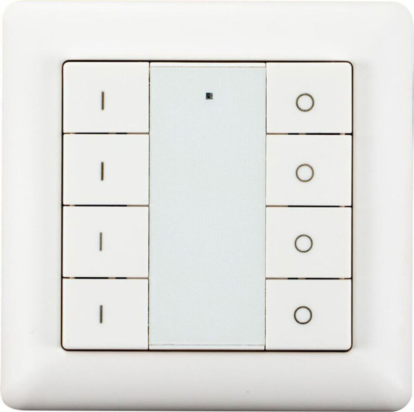 Heatit Z-Push Button 8 Push Button Panel - 8 knapper (Z-Wave) Hvit