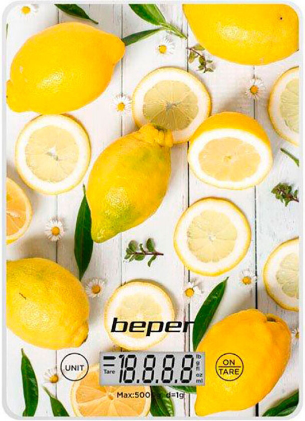 Beper BP800 Kjøkkenvekt (5kg/1g) Sitrondesign