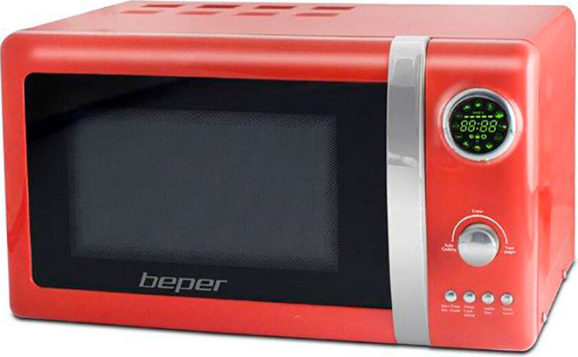 Beper 90890R Mikrobølgeovn (700W) Rød
