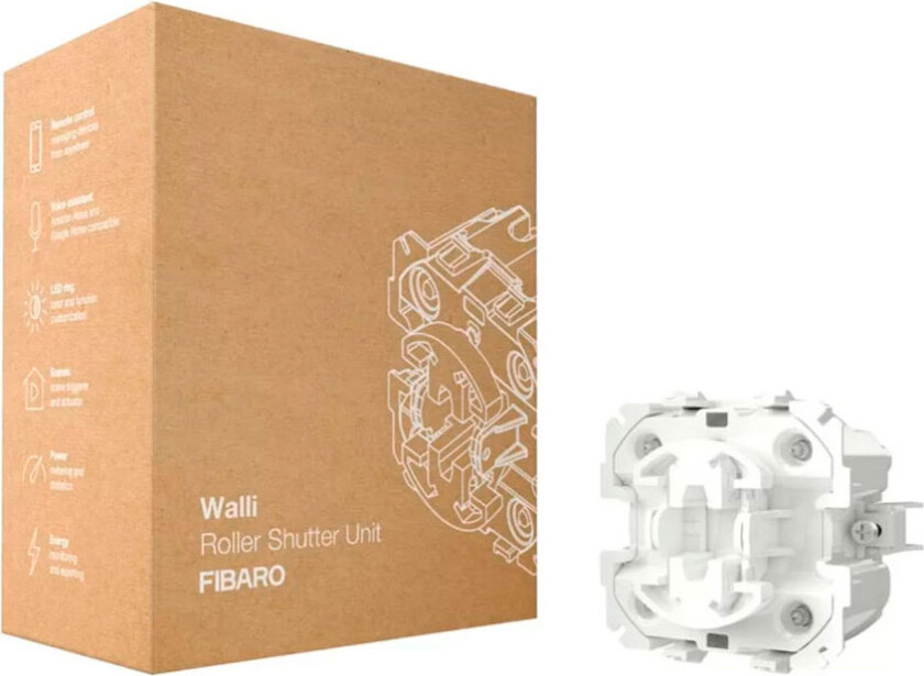 Fibaro Walli rullelukkerenhet Z-Wave (FG-WREU111-AS-8001)