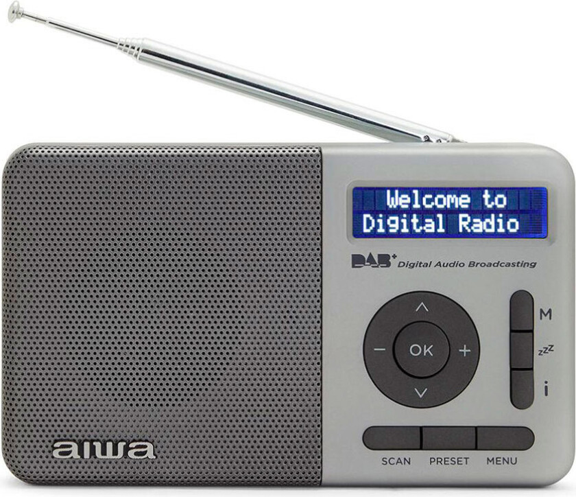 Aiwa RD-40DAB/SL Retro Trådløs DAB+ Radio (16 timer) Sølv