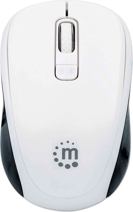 Trådløs mus dual-mode (Bluetooth/USB) Hvit - Manhattan