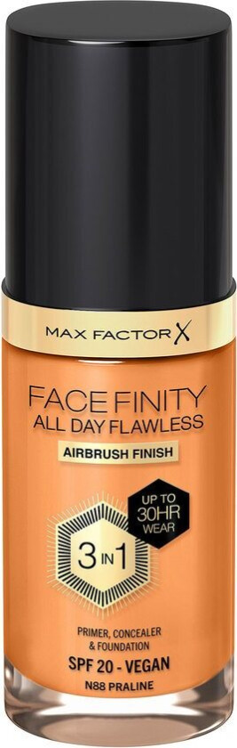 Facefinity All Day Flawless 3-In-1 Foundation #N88 Pra