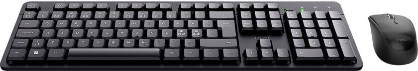 TKM-360 - Tastatur- og mussett - stille - trådløs - QWERTY - Nordisk - svart
