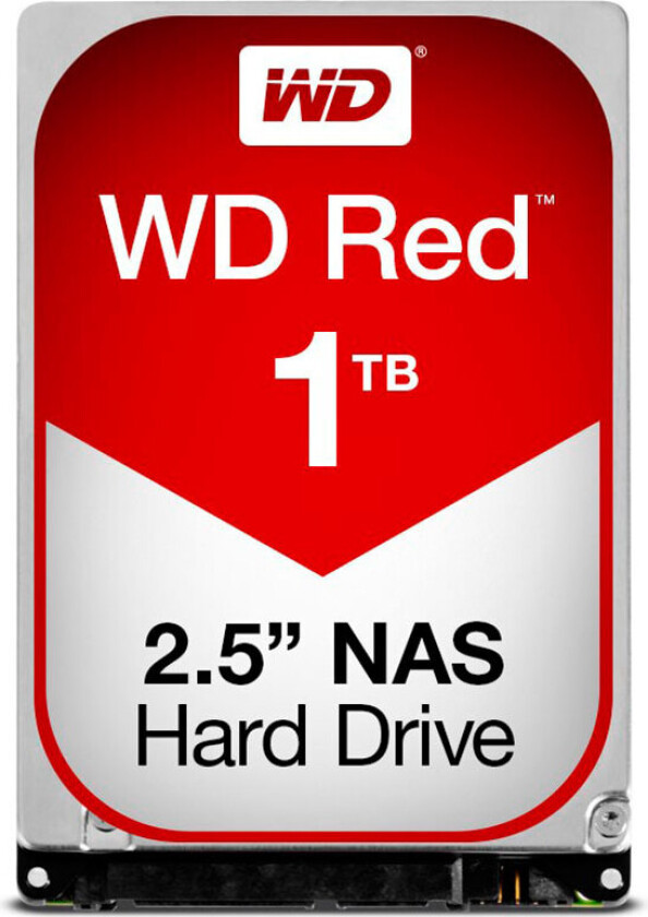 WD 1TB WD10JFCX Rød HDD - 5400RPM - 2,5 tm - 16 MB hurtigbuffer
