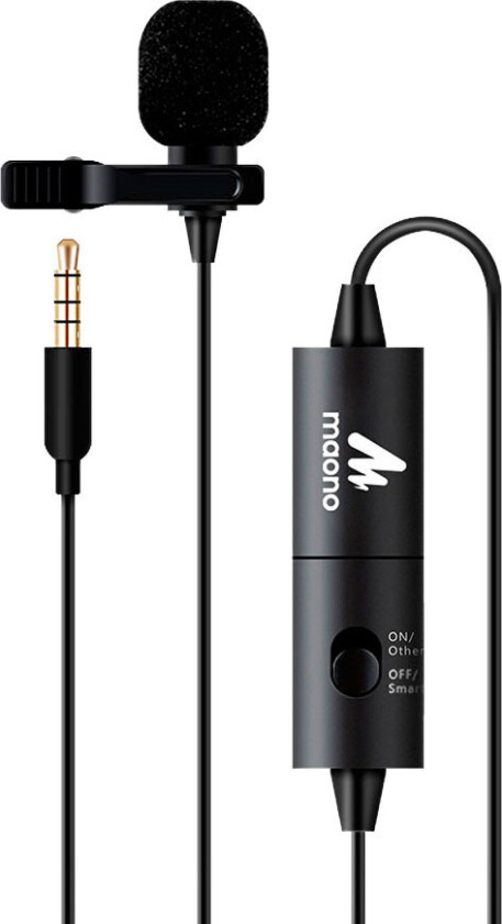 Klipsmikrofon for smarttelefon (svart) Maono AU-100