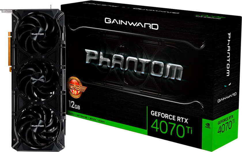 Gainward RTX4070Ti Phantom GS grafikkort - NVIDIA GeForce RTX 4070 Ti - 12 GB GDDR6X