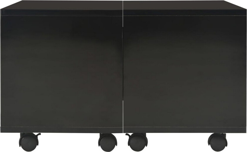 Salongbord høyglans svart 60x60x35 cm sponplate