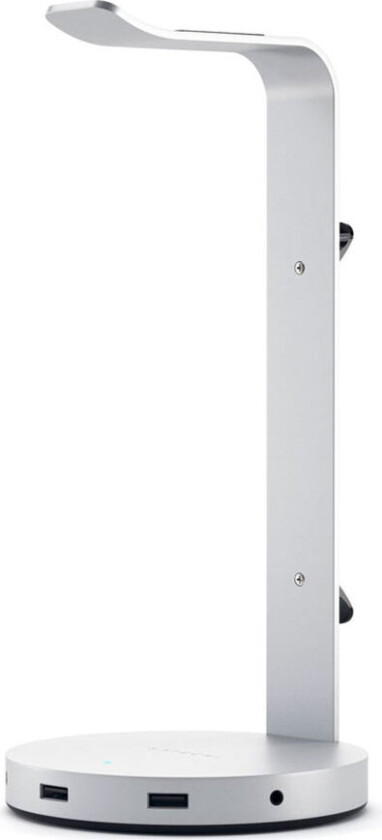 Satechi Hodetelefonstativ m/USB (Aluminium) Sølv