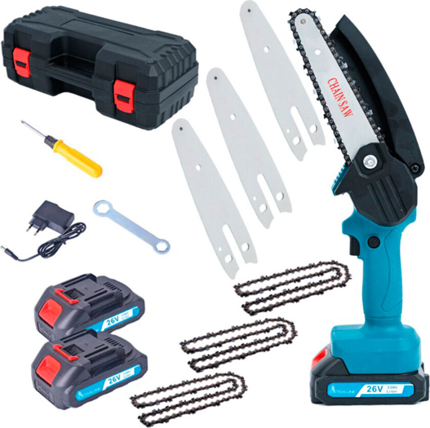 Bilde av Extralink TM-107 Mini elektrisk motorsag m/tilbehør