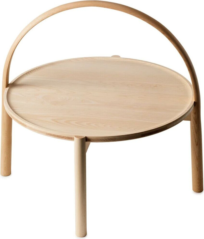 Elna sofabord Ask-white-Ø60 cm m. bøyle