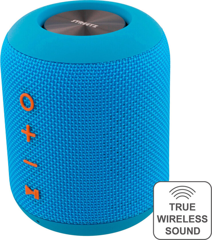 Streetz vanntett TWS Bluetooth-høyttaler (2x5W) Blå