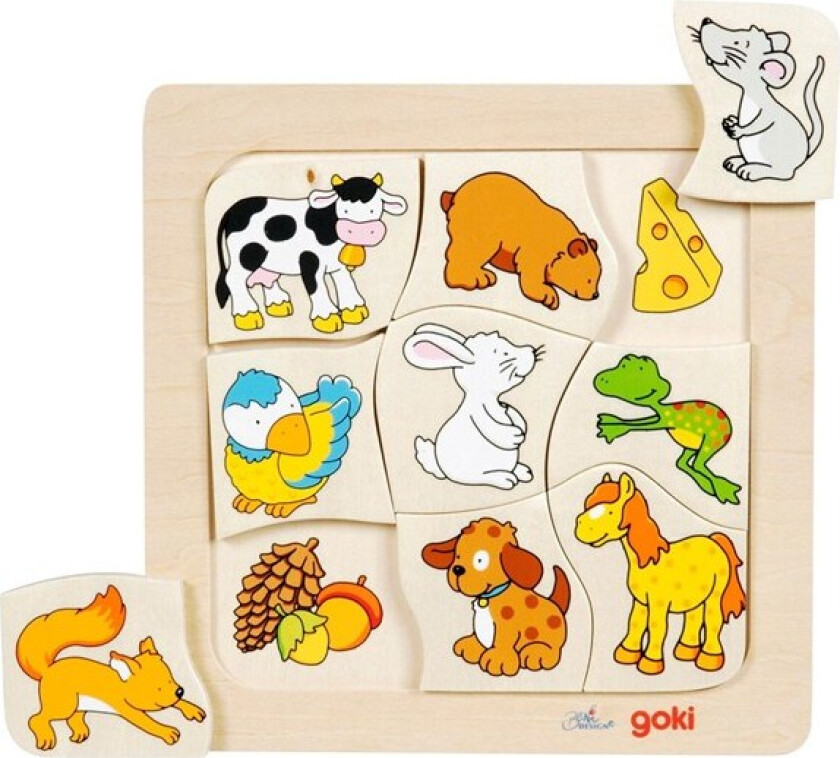 Wooden Jigsaw Puzzle Who Eats What? Tre