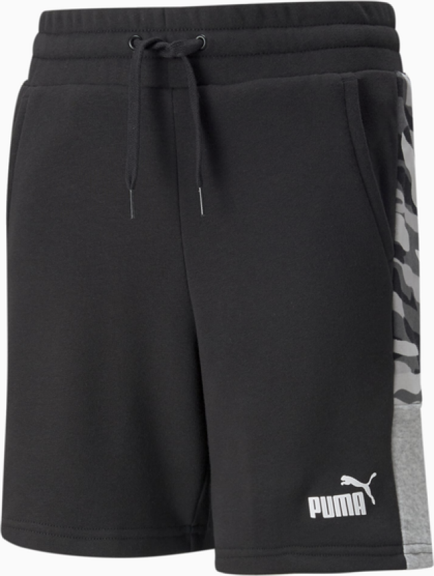 Ess+ Camo Shorts Tr B, Puma Black, 140, Hverdagsshorts
