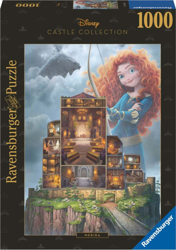 Puslespill 1000 Disney Castles Merida