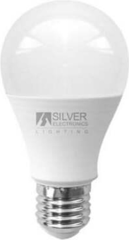 Sfærisk LED Lyspære Silver Electronics ECO E27 15W Hvit lys, 6000K