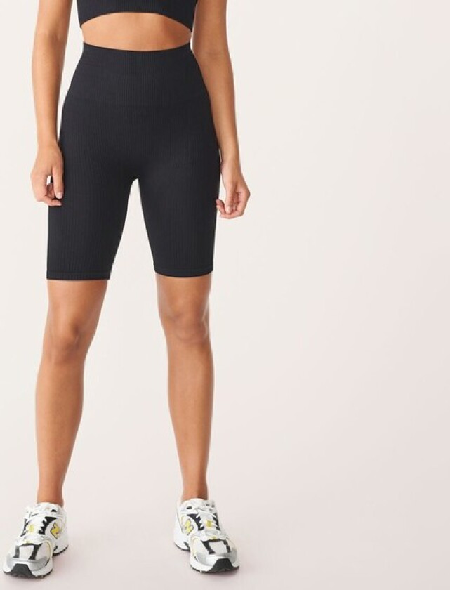 Seamless Rib Bike Tights, Black, Xs-S, Korte Tights