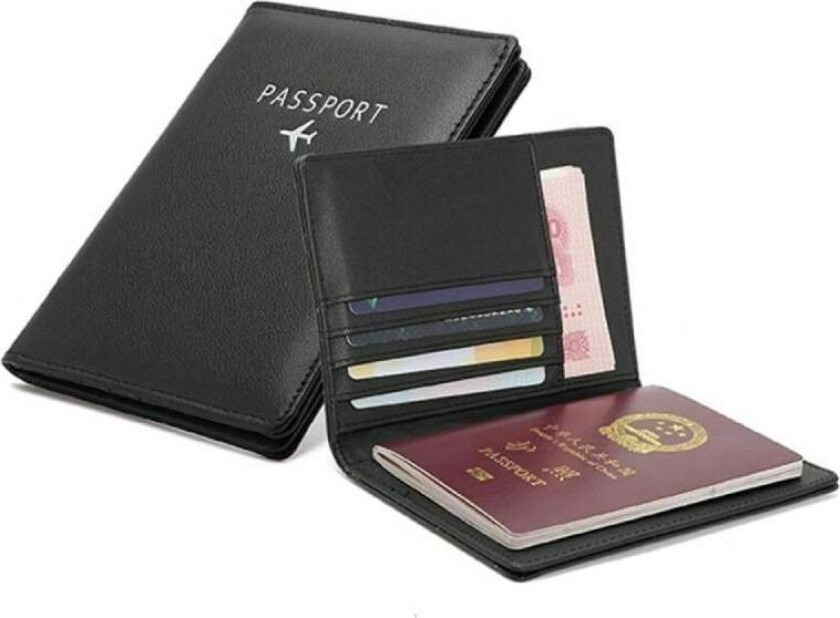 Bilde av Passholder i PU-skinn, Svart