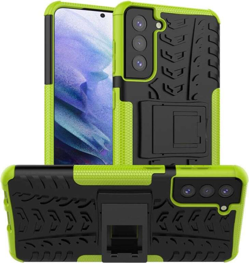 Støtsikker deksel med stativ Samsung Galaxy S21 : Farge - Grønn