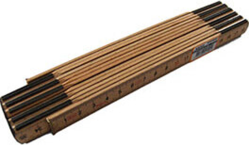 HERO Tommestokk tre 2 meter 12-ledd