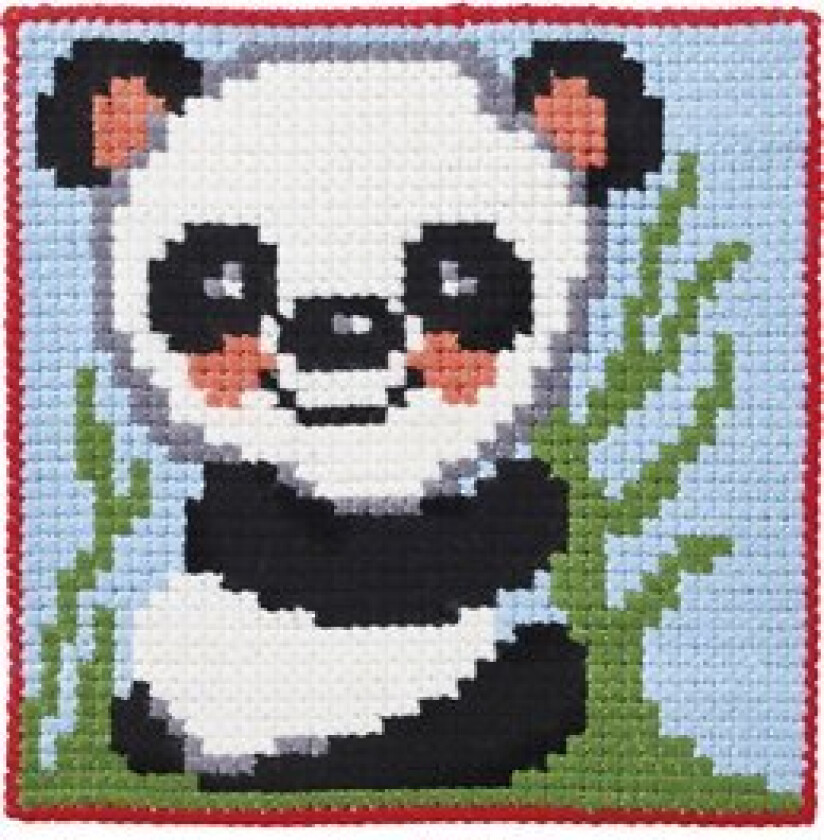 Broderisett Panda 25x25 cm for barn