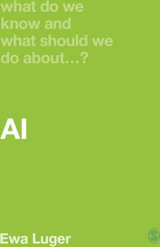 What Do We Know and What Should We Do About AI? av Ewa Luger